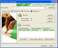 aktywacja certyfikat�w w sytemie przy pomocy programu proCertum CardManager