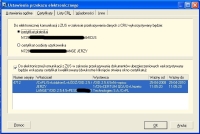 okno certyfikatu osobistego w ustawieniach przekazu