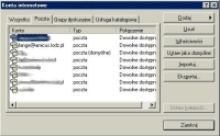 Okno kont pocztowych