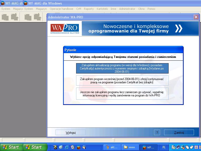 administrator opcje certyfikatu