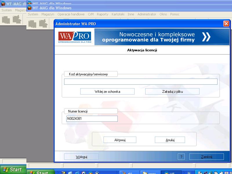 kod aktywacyjny
