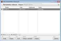 Widok okna remanent�w tymczasowych z jednym remanentem